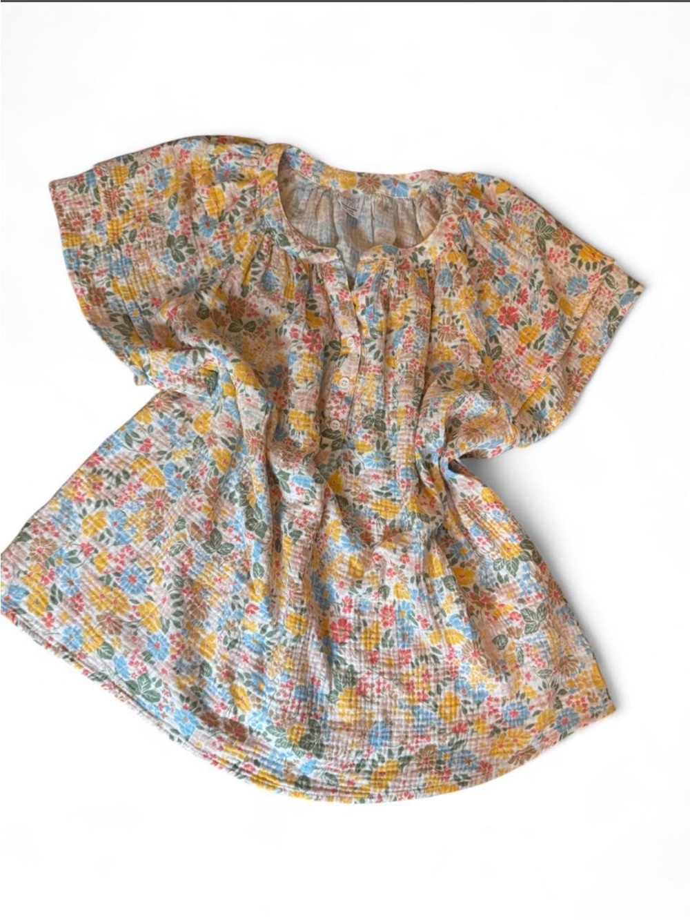 Maternity Floral Gauze Top - Multicolor